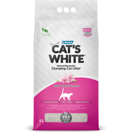 Litière baby powder 5L - Cat's white