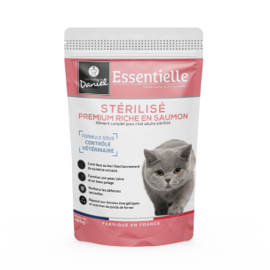Croquettes Essentielle chat stérilisé saumon - 400g