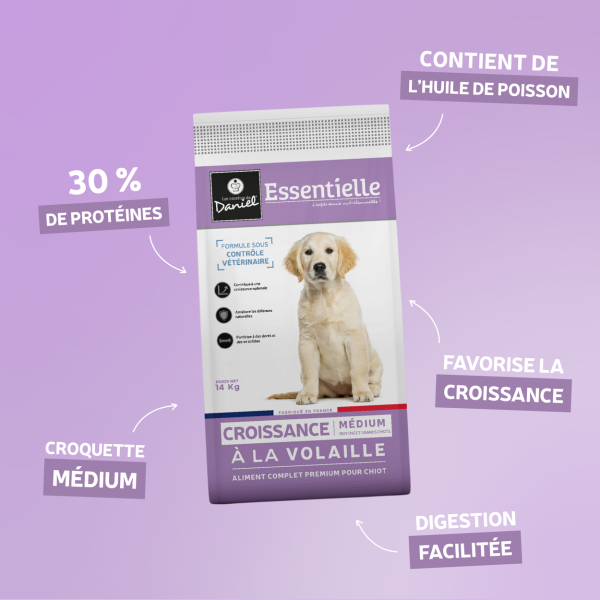 Croquettes Essentielle croissance volaille - 15 kg